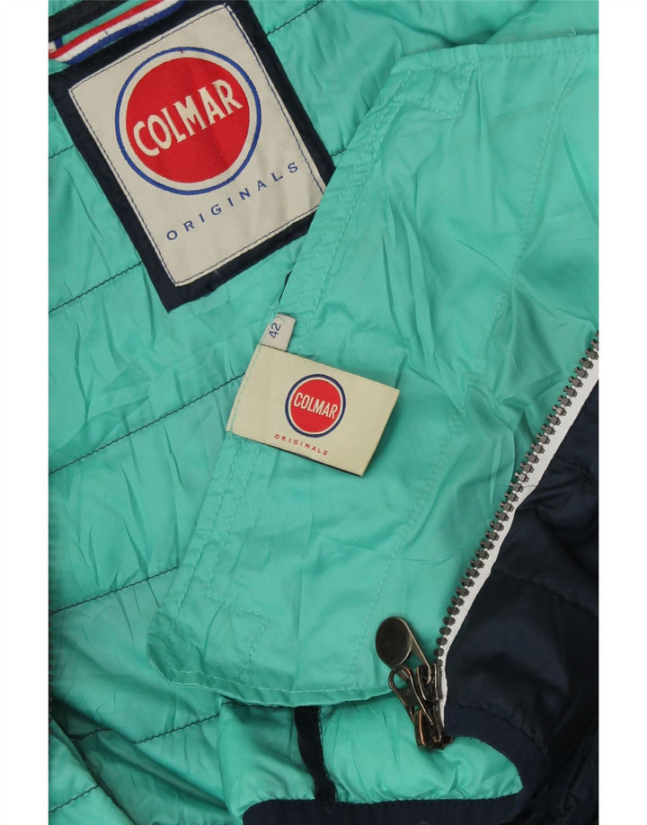 Jaqueta acolchoada com capuz feminino COLMAR IT 42 azul marinho médio