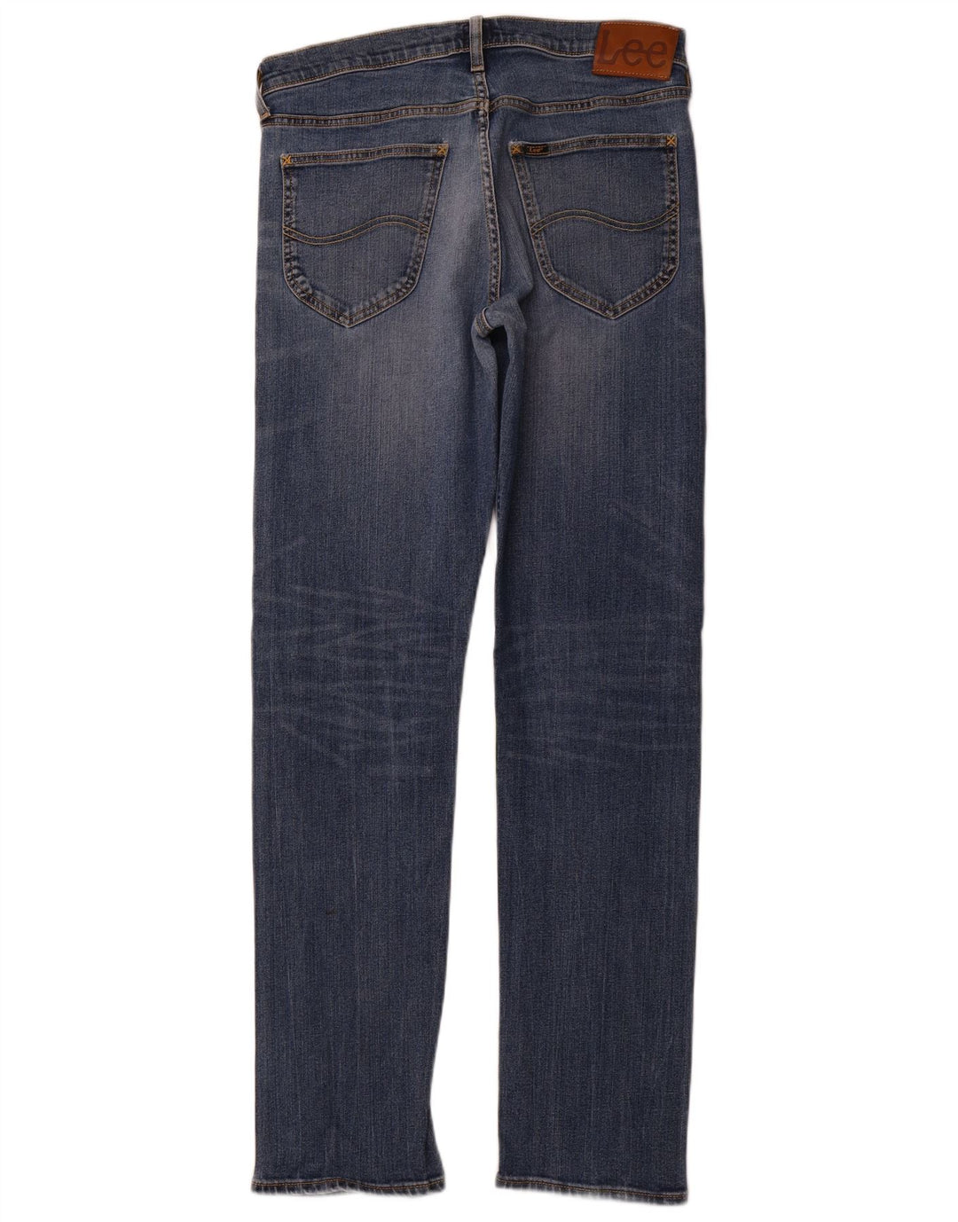 Lee Mens Daren Straight Jeans W32 L34 Azul Algodão