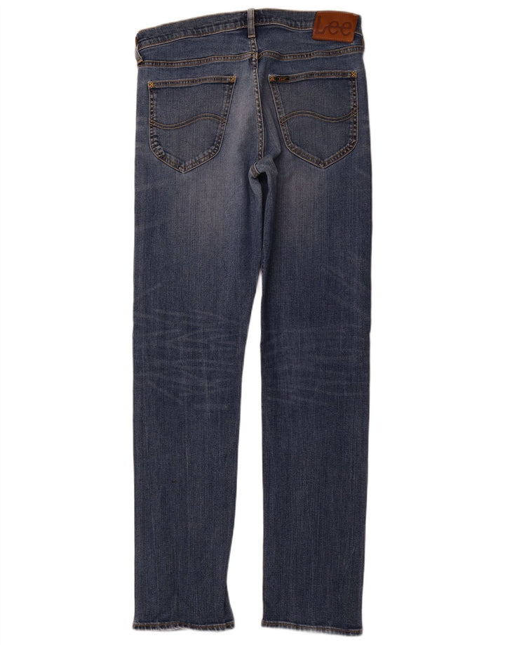 Lee Mens Daren Straight Jeans W32 L34 Azul Algodão
