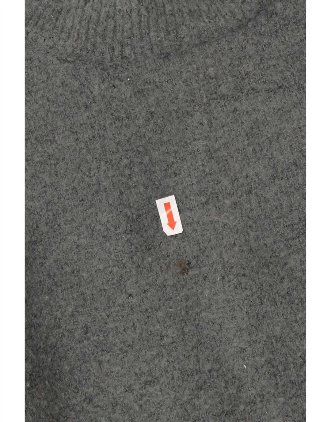 Zara Suéter feminino oversized com gola redonda Reino Unido 14 cinza médio acrílico