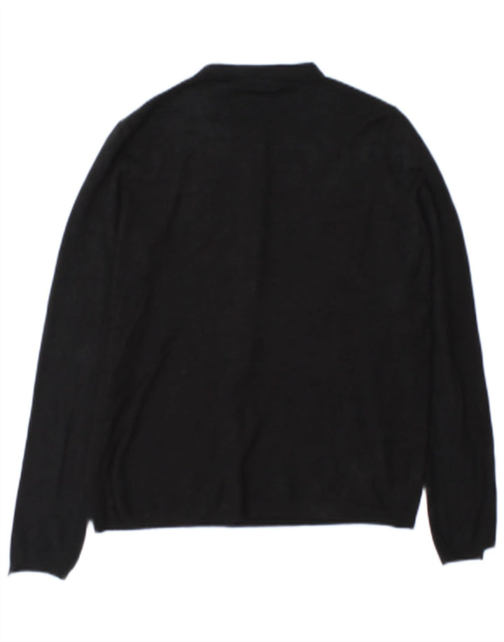 Suéter cardigã feminino Zara Reino Unido 14 médio preto