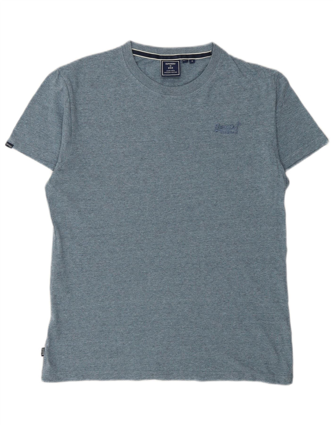 Camiseta masculina SUPERDRY top pequeno algodão azul