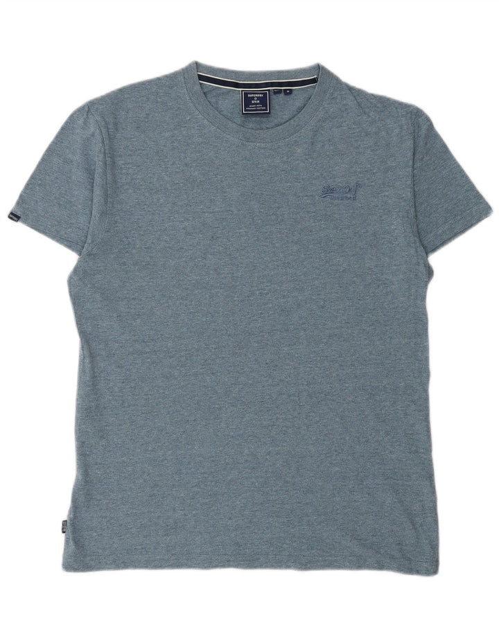 Camiseta masculina SUPERDRY top pequeno algodão azul