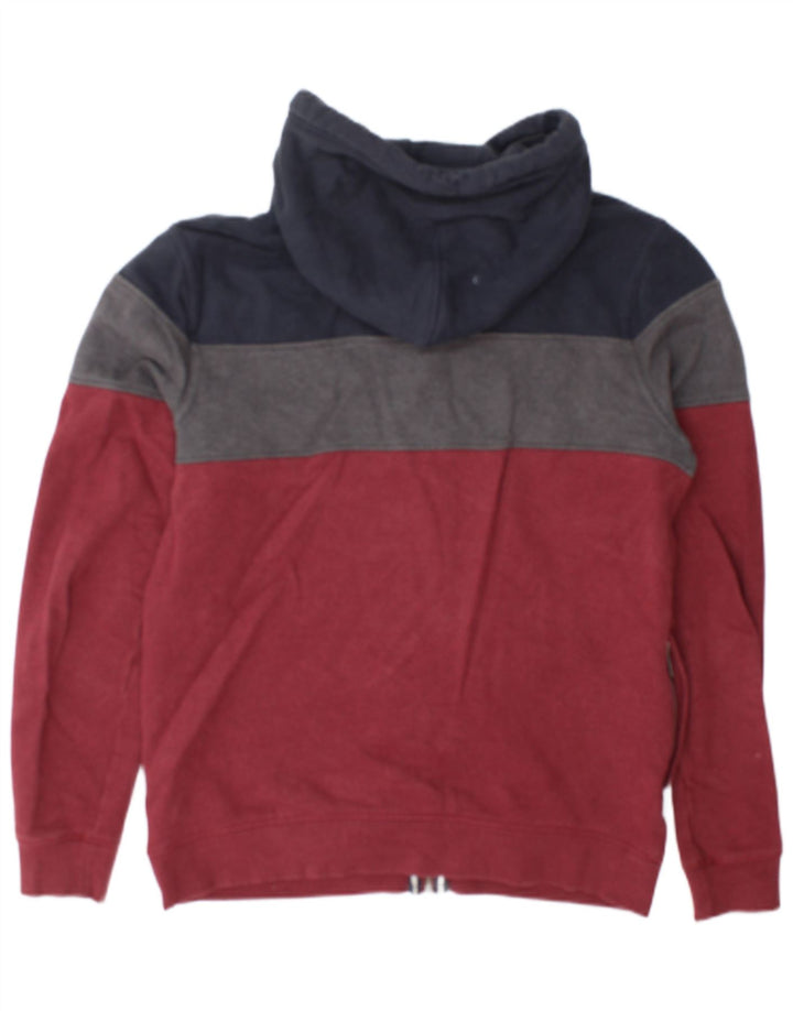 Suéter masculino com capuz e zíper Fat Face, algodão colorblock médio multicolorido