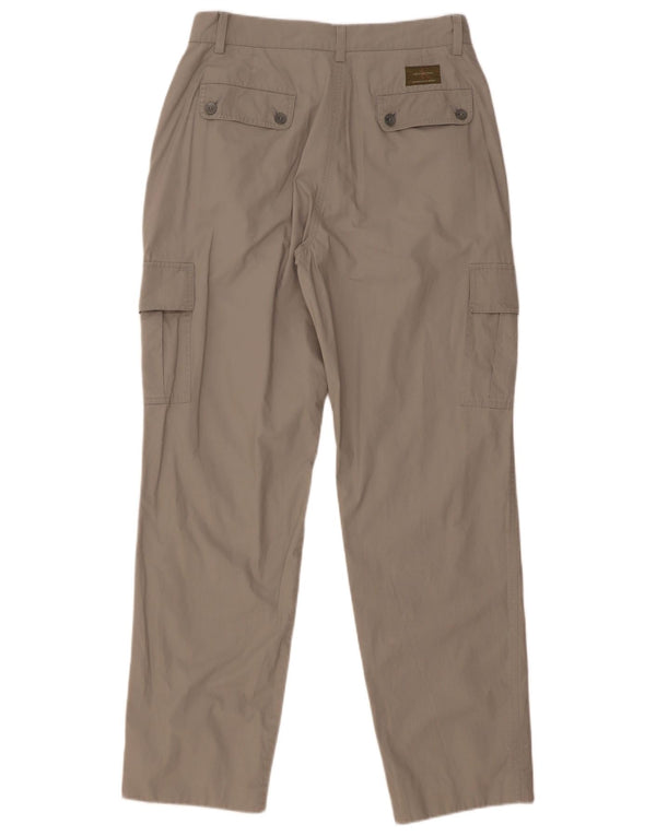 Calça cargo feminina reta Calvin Klein W29 L32 algodão cinza