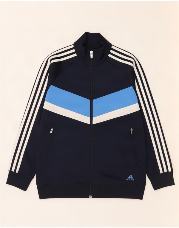 Jaqueta Adidas Meninos Treino Top 13-14 Anos Azul Marinho Colorblock