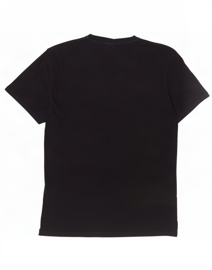 Camiseta masculina Ellesse com estampa gráfica grande de algodão preto