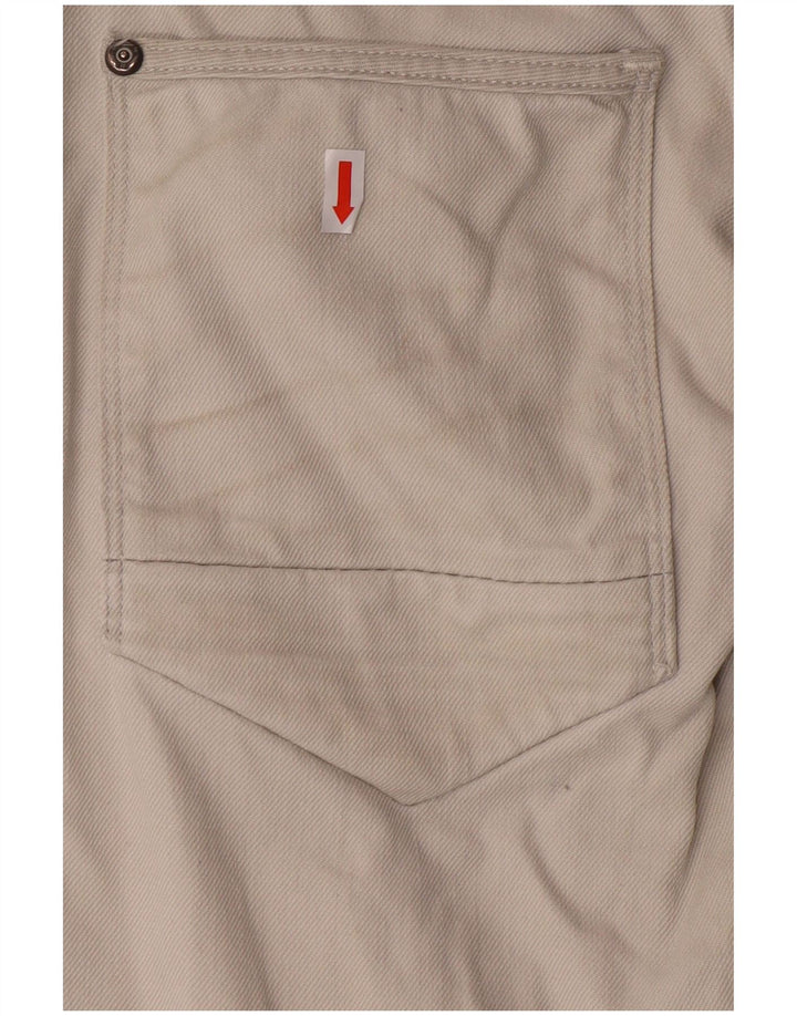 Calça feminina casual justa G-STAR W26 L30 algodão bege