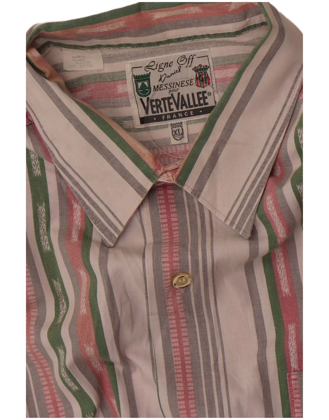 Camisa masculina Verte Vallee XL algodão listrado multicolorido