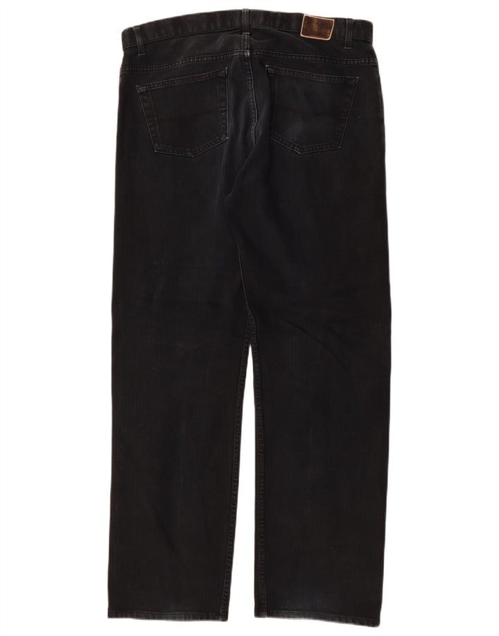 Calça jeans reta masculina Marks & Spencer Blue Harbor W36 L31 algodão preto