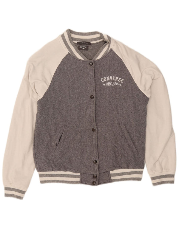 Converse feminino Varsity Tracksuit Top Jacket UK 14 Medium Grey Colourblock