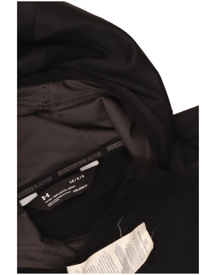 Under Armour Masculino Cold Gear Hoodie Jumper Grande Poliéster Preto