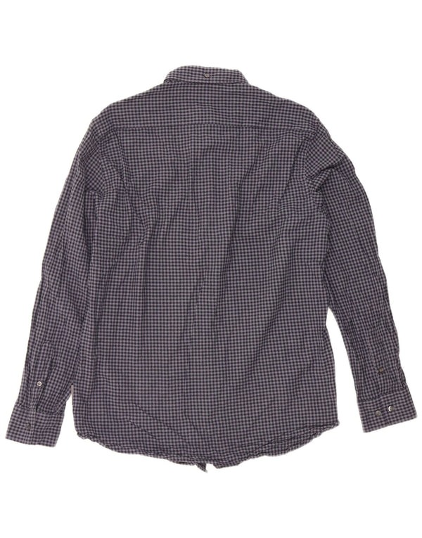 Camisa masculina French Connection XL azul marinho algodão guingão