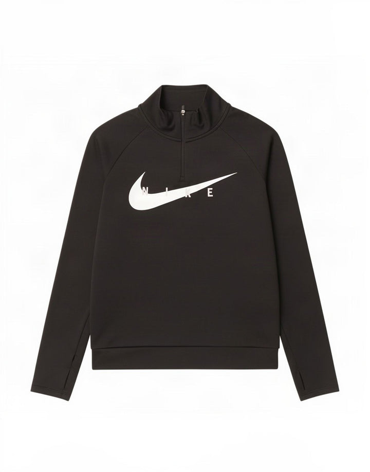 Nike Mens Zip Neck Graphic Pullover Treino Top XS Poliéster Preto