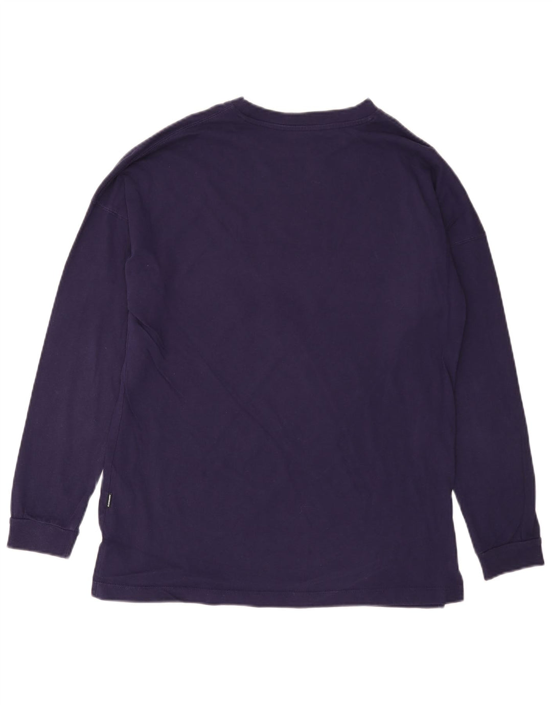Top feminino CONVERSE manga comprida UK 14 algodão roxo médio
