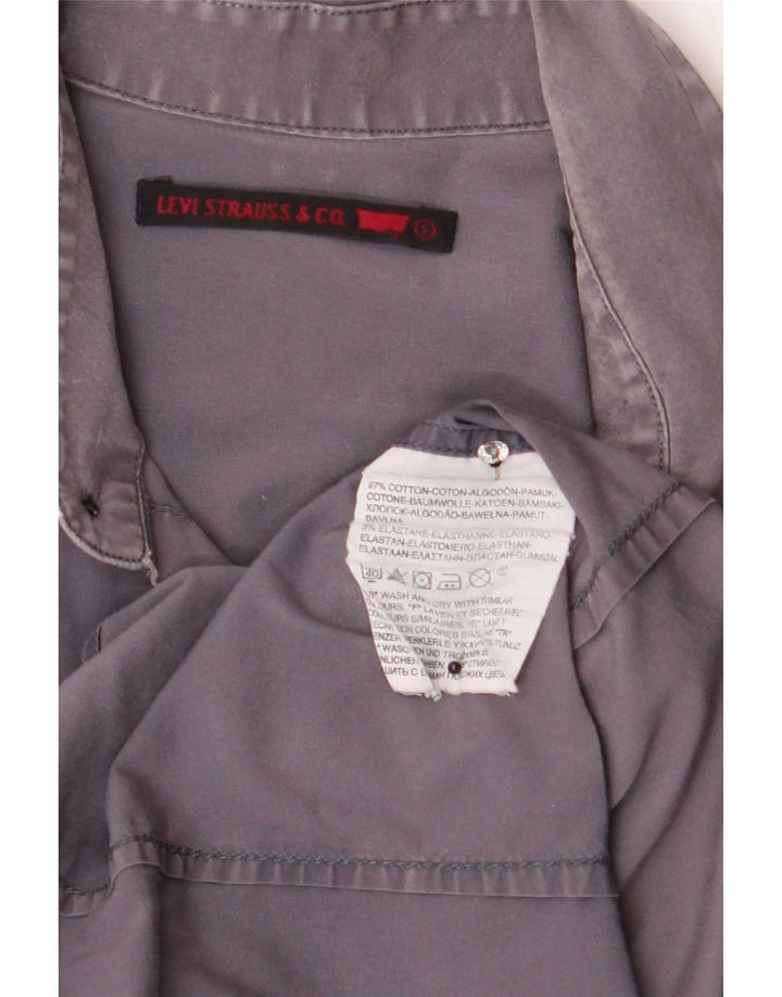 Camisa masculina Levi's pequena cinza algodão