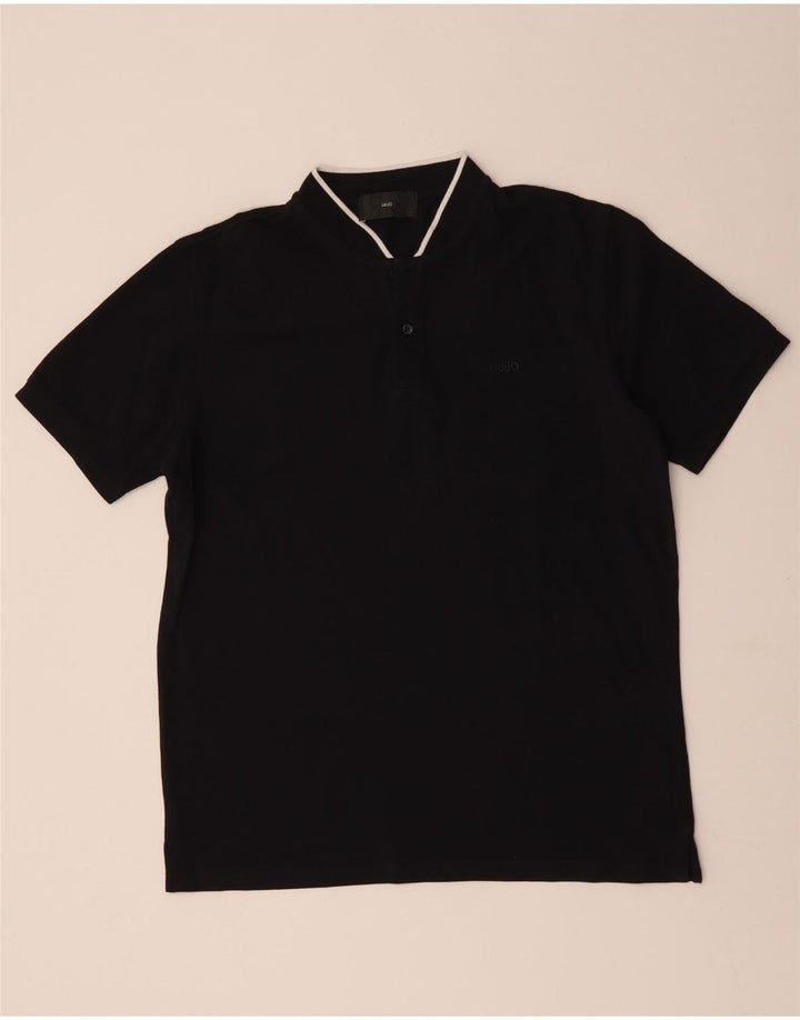 Camisa polo masculina LIU JO algodão preto médio