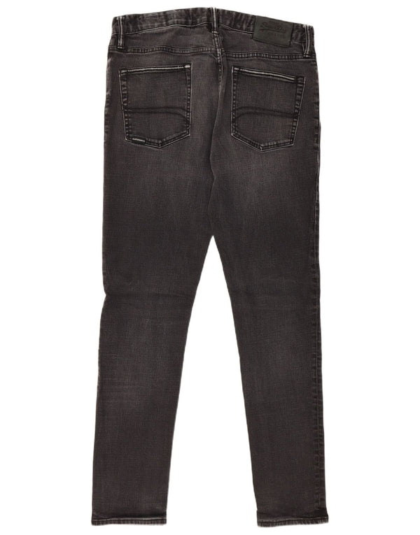 Jeans skinny masculino Superdry W34 L29 algodão cinza
