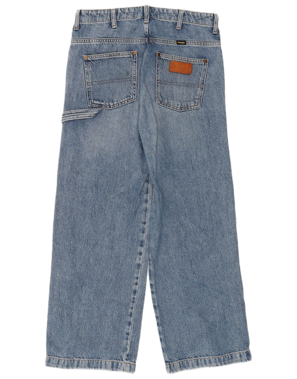 Wrangler feminino carpenter crop jeans reto W27 L25 algodão azul