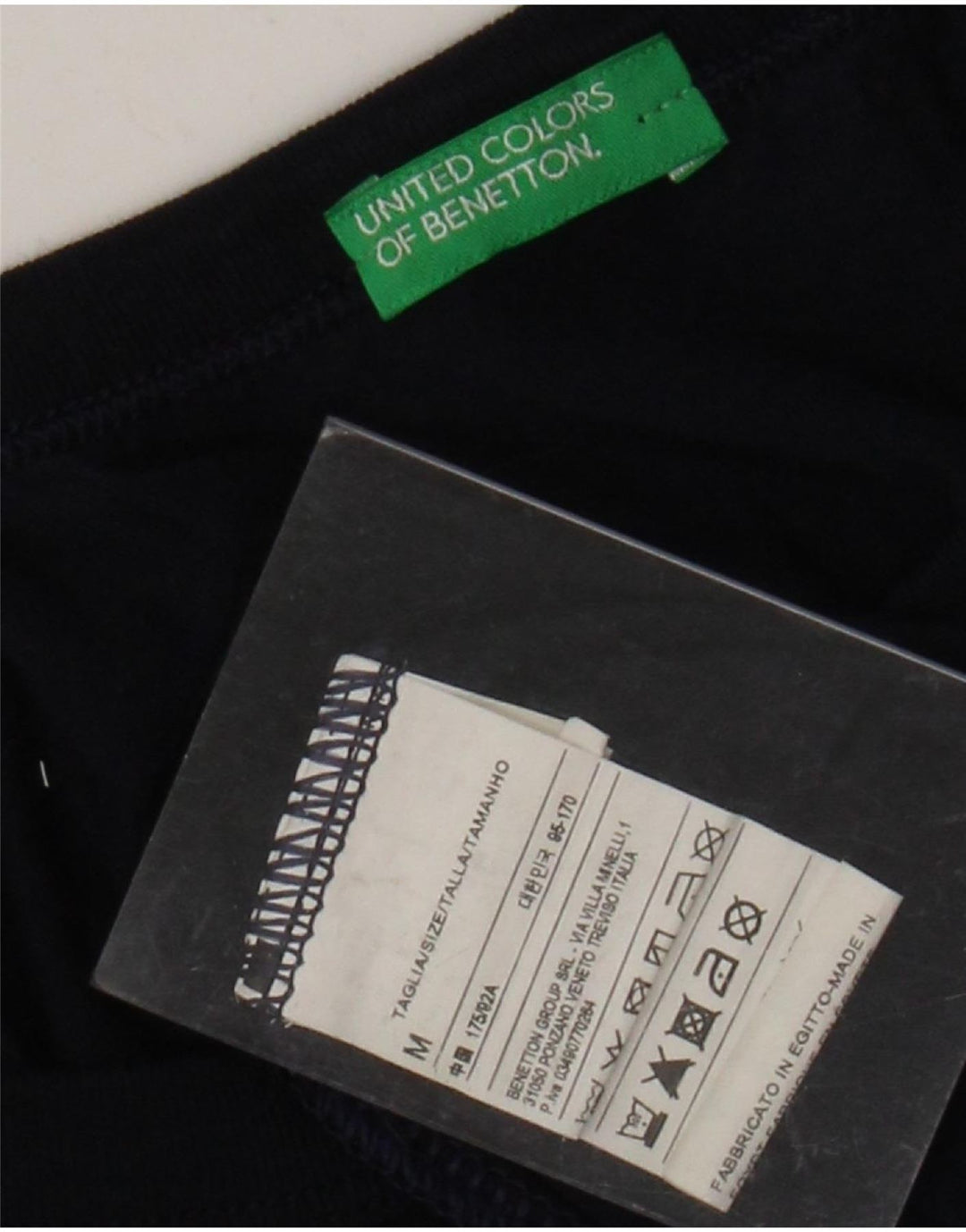 Top gráfico masculino BENETTON manga comprida médio algodão azul marinho