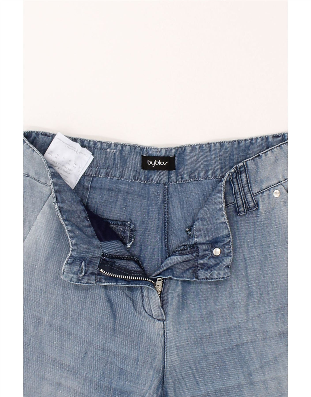 BYBLOS Womens Slim Jeans IT 40 Small  W27 L29 Blue Cotton Vintage Byblos and Second-Hand Byblos from Messina Hembry 