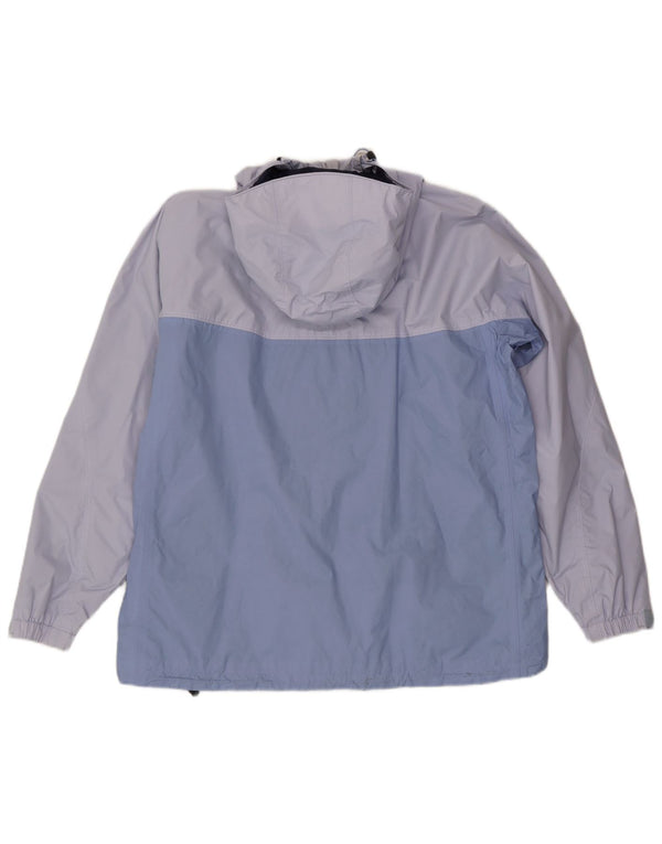 Jaqueta de chuva feminina com capuz grande Champion UK 18 XL azul colorblock