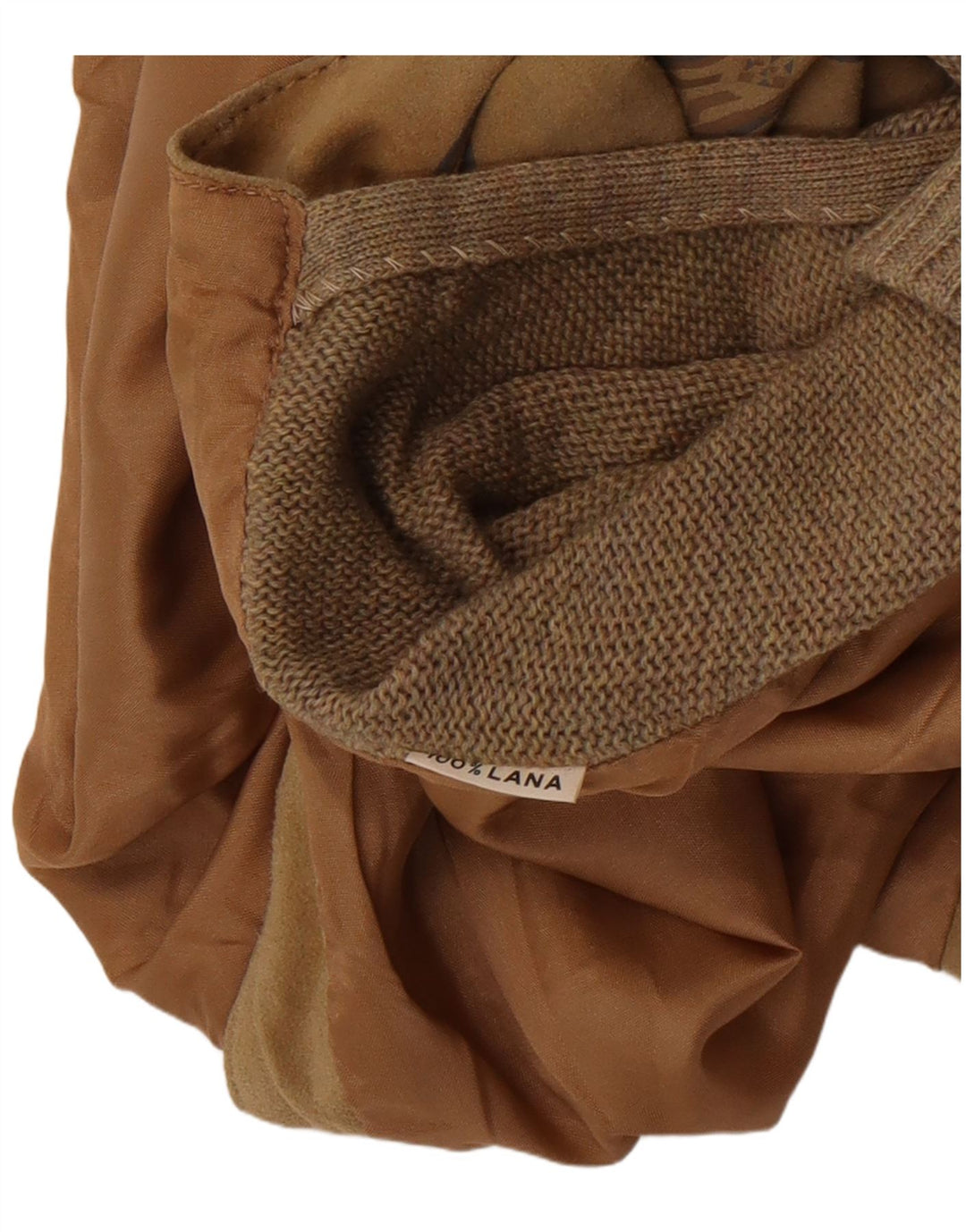 Colete masculino vintage XL lã listrada bege