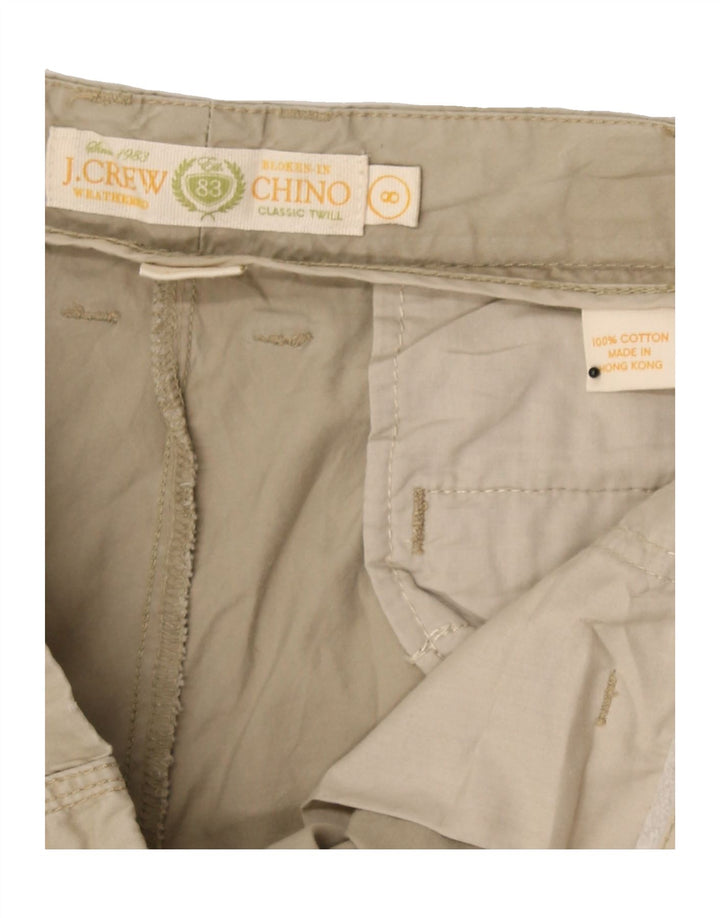 J. CREW Womens Classic Twill Chino Shorts US 8 W34  Beige Cotton Vintage J. Crew and Second-Hand J. Crew from Messina Hembry 