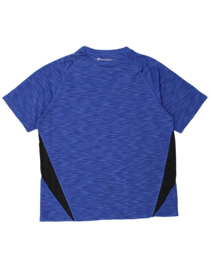 Camiseta masculina Champion grande poliéster colorblock azul