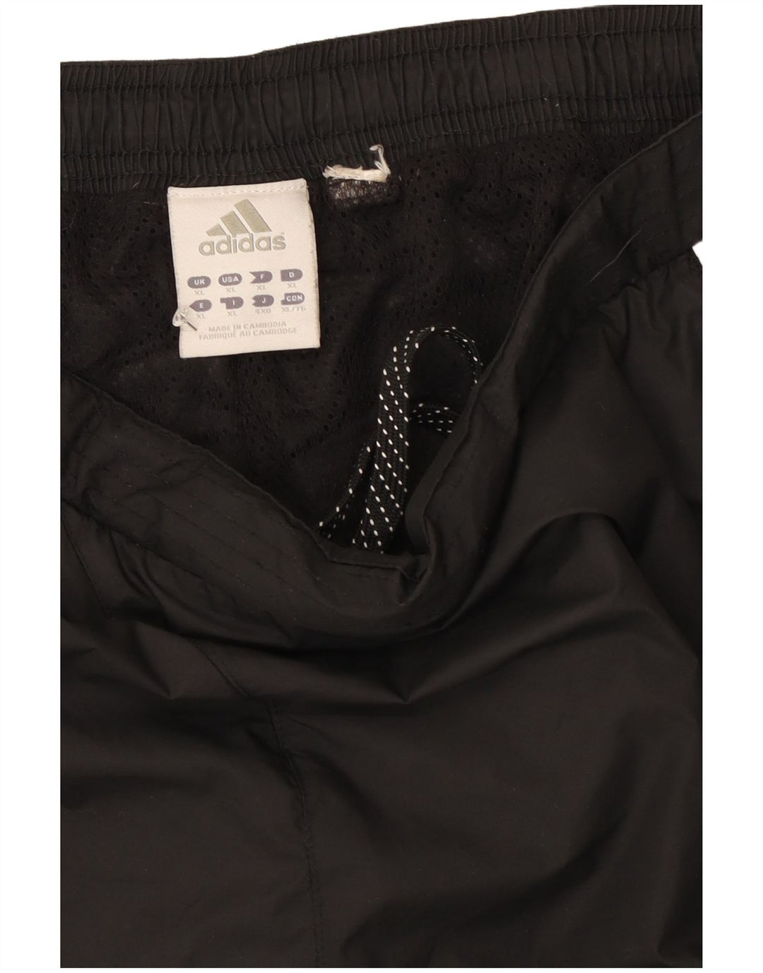 Calça impermeável masculina Adidas XL preta geométrica