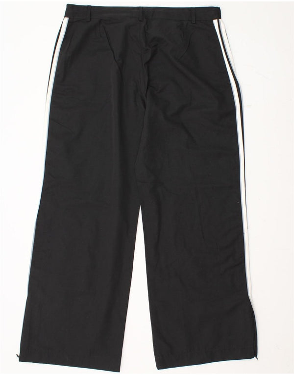 ADIDAS Womens Tracksuit Trousers UK 18 XL Black Cotton
