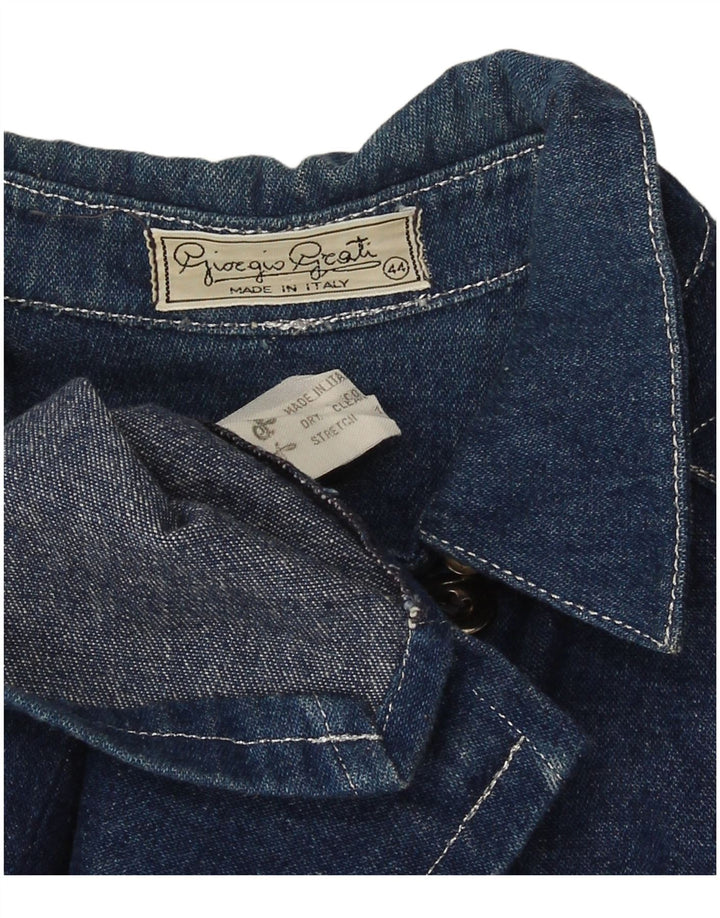 Jaqueta jeans feminina Giorgio Grati IT 44 algodão azul médio