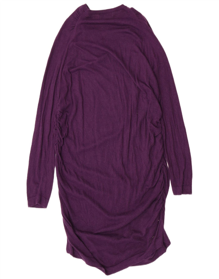 MOSSIMO Vestido feminino oversized de manga comprida US 4 pequeno roxo nylon