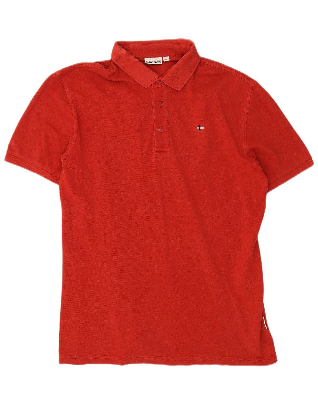 Camisa polo masculina Napapijri grande algodão vermelho