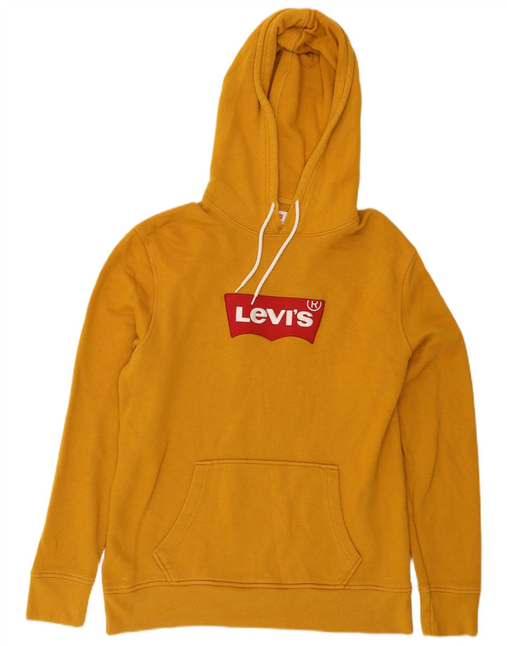 Suéter com capuz gráfico masculino Levi's grande amarelo