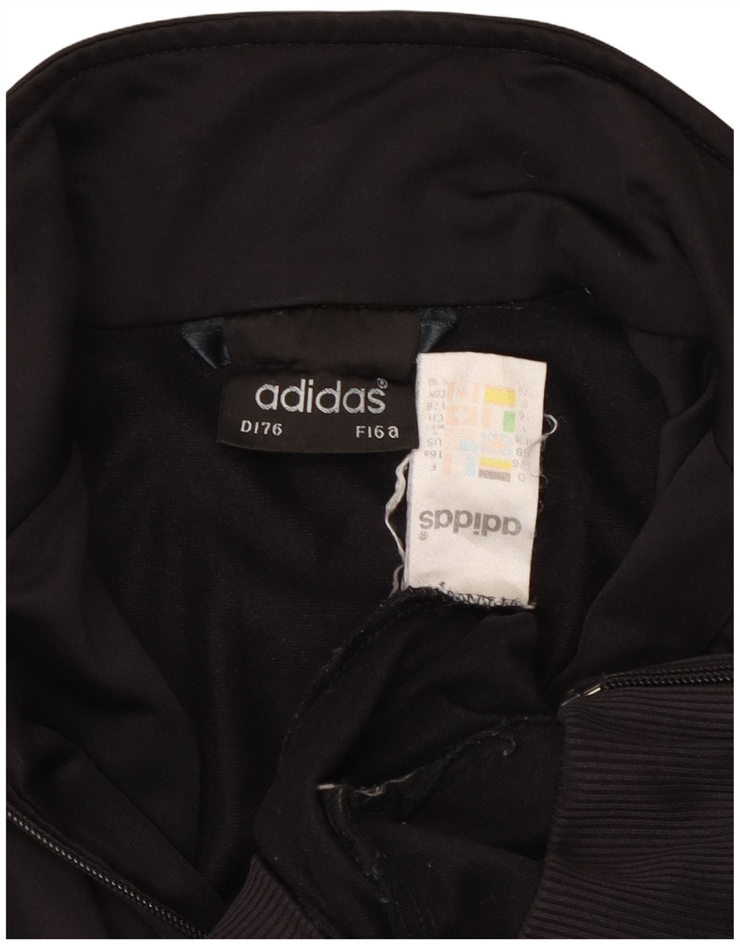 ADIDAS Mens Tracksuit Top Jacket UK 34/36 Pequeno Poliéster Preto