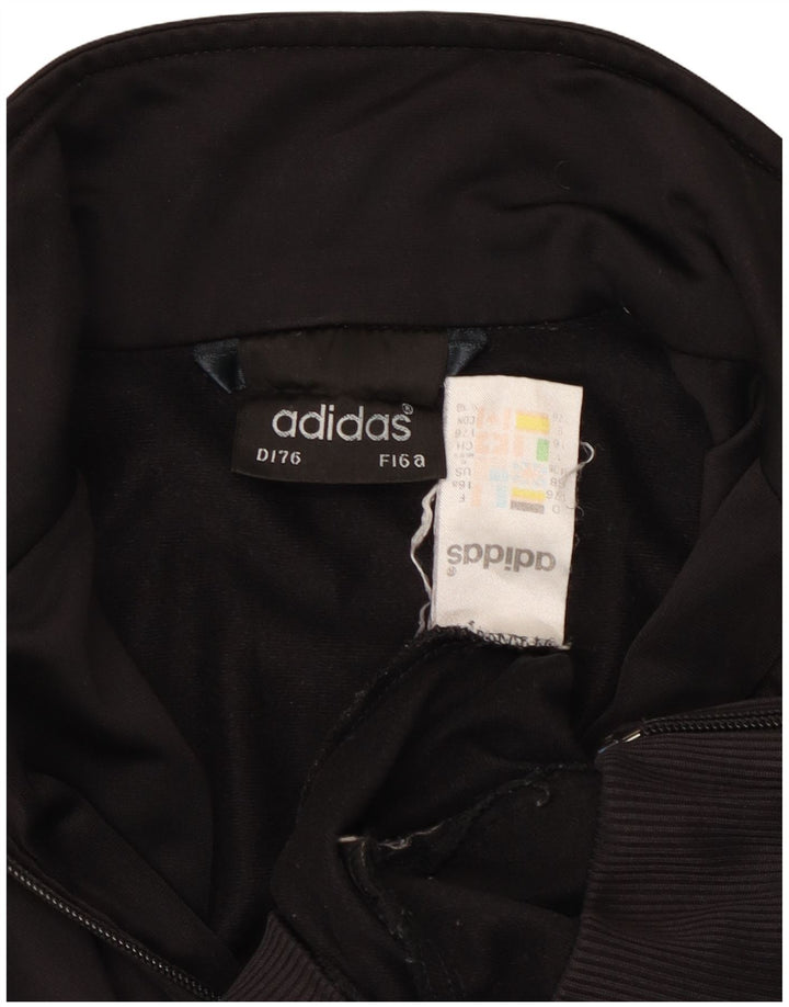 ADIDAS Mens Tracksuit Top Jacket UK 34/36 Pequeno Poliéster Preto
