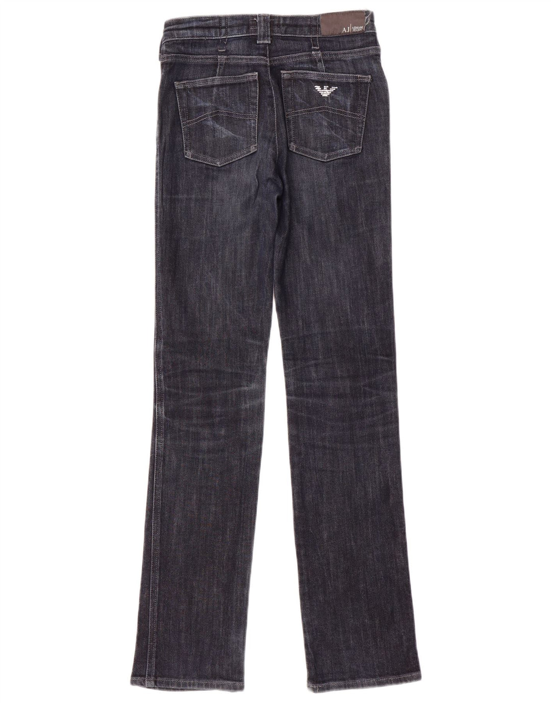 Jeans retos femininos Armani W26 L32 algodão azul marinho