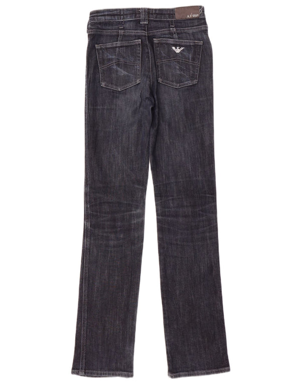Jeans retos femininos Armani W26 L32 algodão azul marinho
