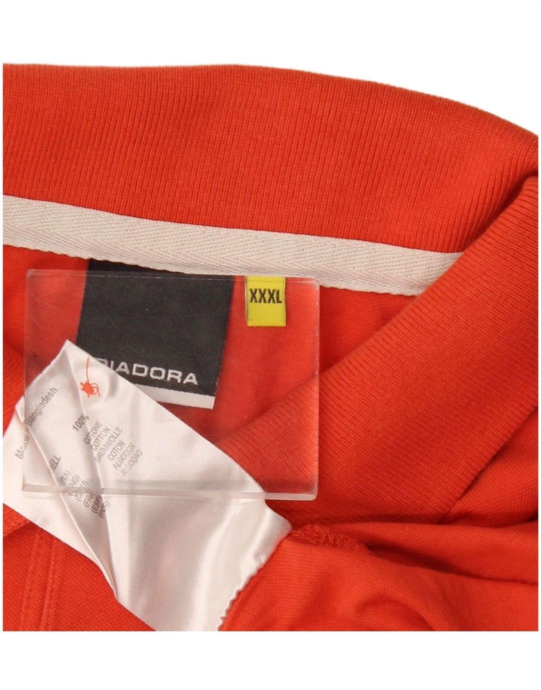 Camisa polo masculina Diadora 3XL algodão laranja