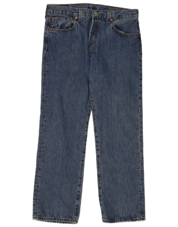 Levi's Masculino 501 Straight Jeans W35 L30 Azul Algodão