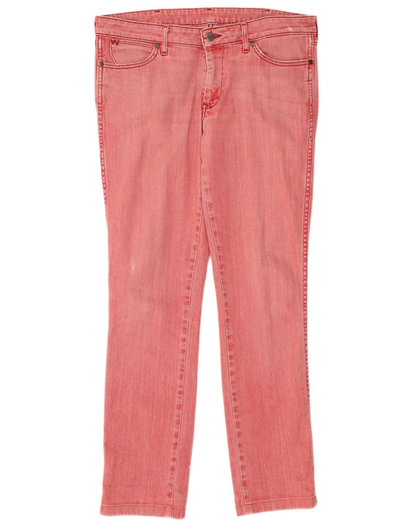 Wrangler feminino Lia Seasonal WD Slim Jeans W33 L31 algodão vermelho