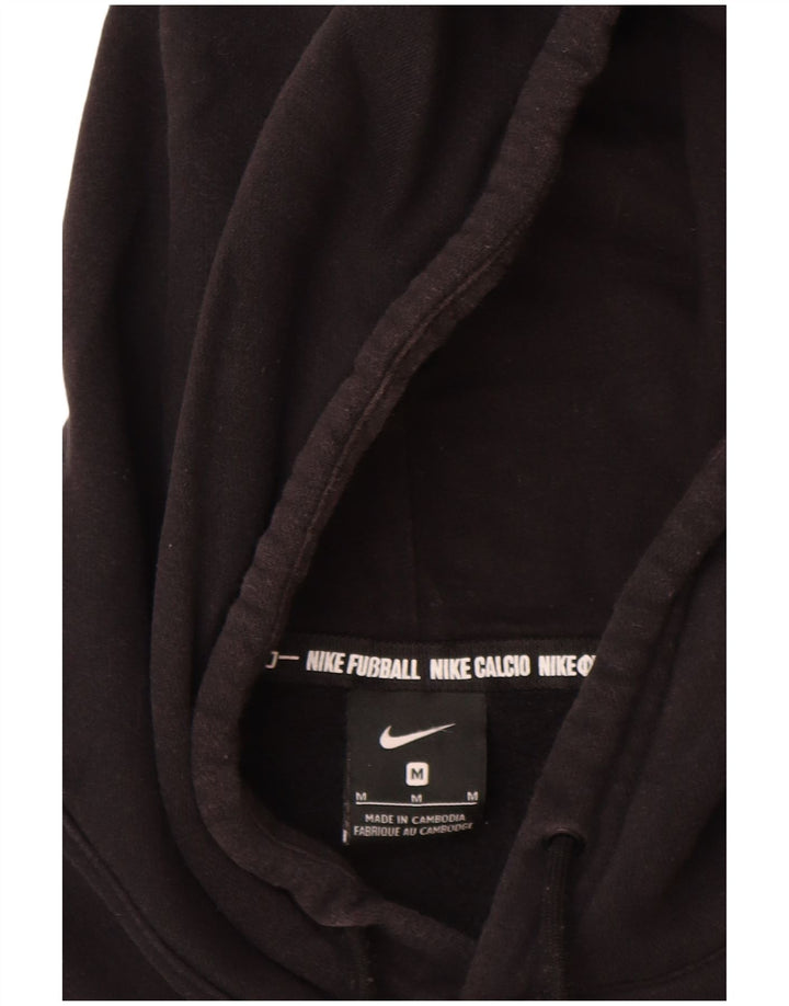 Nike masculino gráfico moletom com capuz médio algodão preto