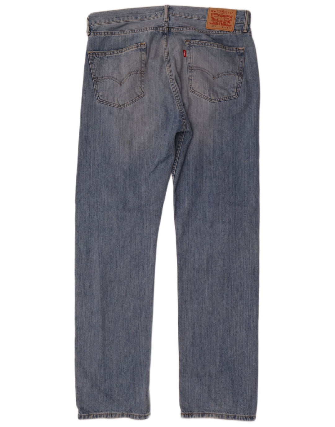 Levi's Masculino 505 Straight Jeans W34 L32 Azul Algodão