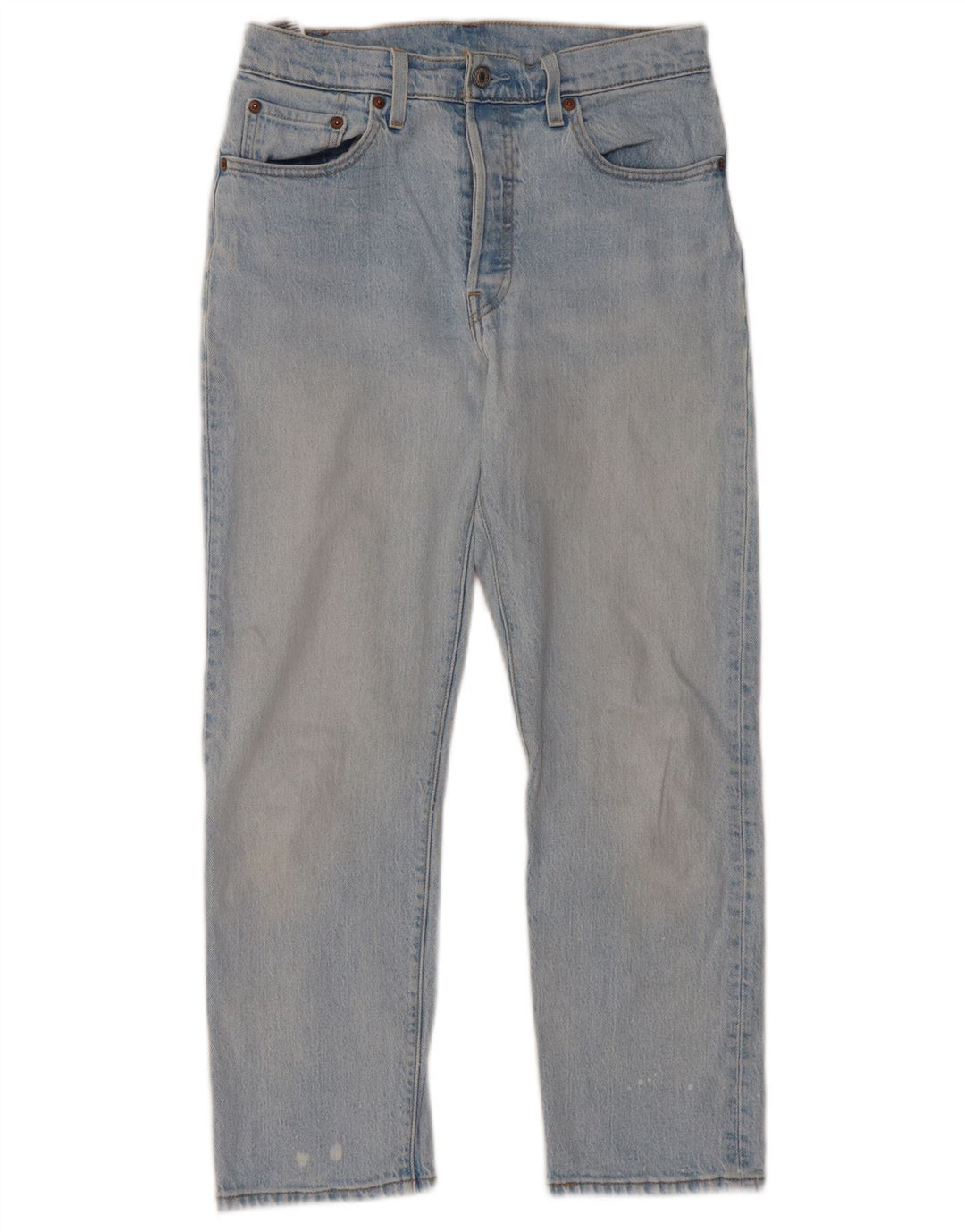 Calça jeans feminina Levi's 501 Straight W28 L26 azul algodão