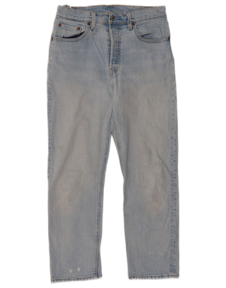 Calça jeans feminina Levi's 501 Straight W28 L26 azul algodão