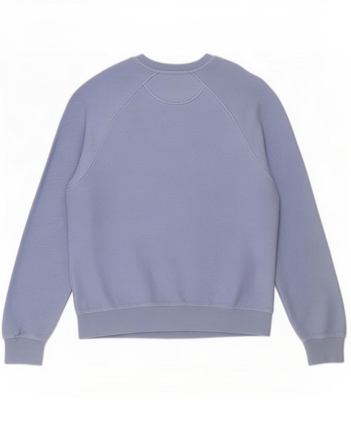 Suéter feminino Marks & Spencer de grandes dimensões Reino Unido 10 algodão azul pequeno