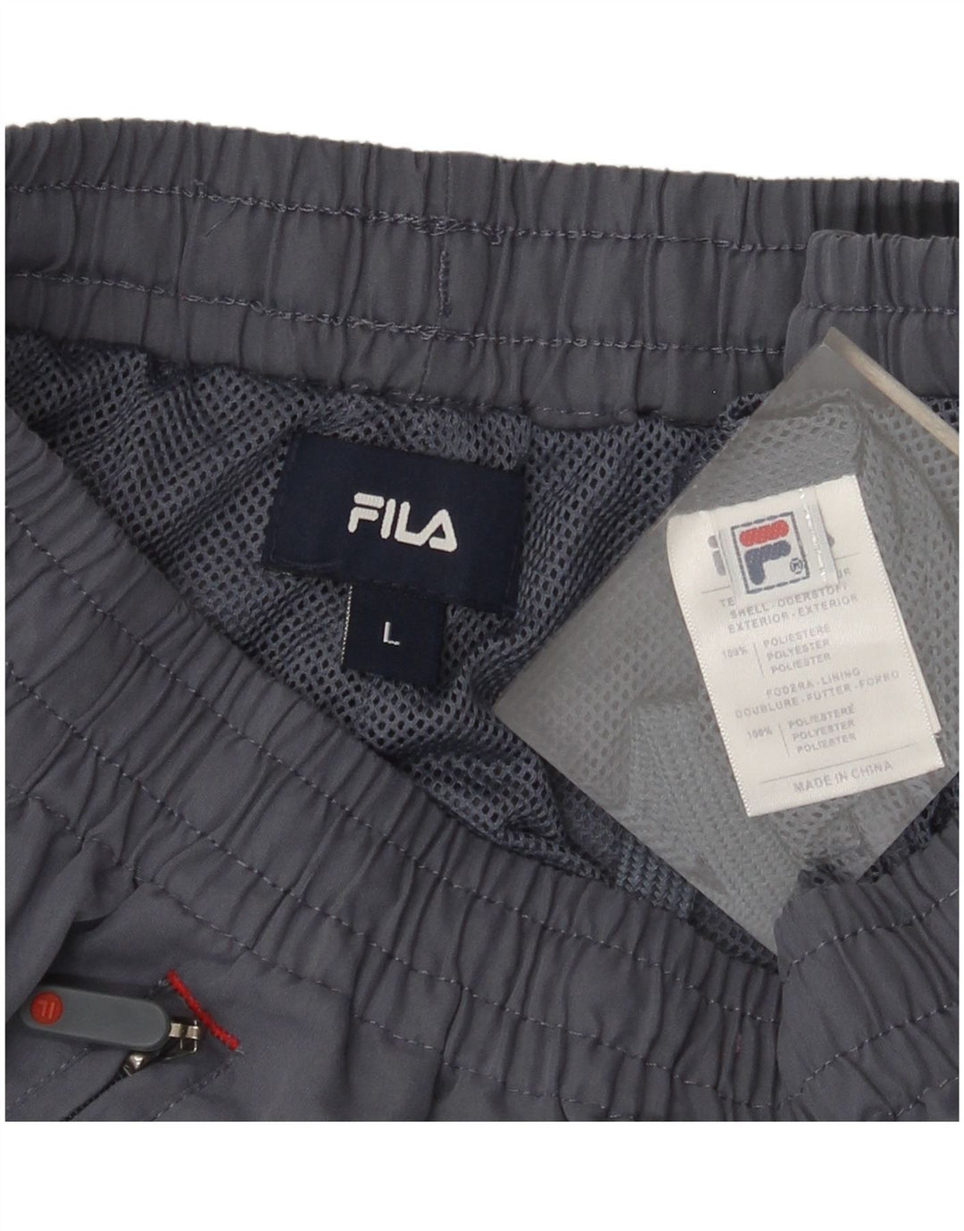 Calça de treino masculina Fila Graphic Joggers grande poliéster azul