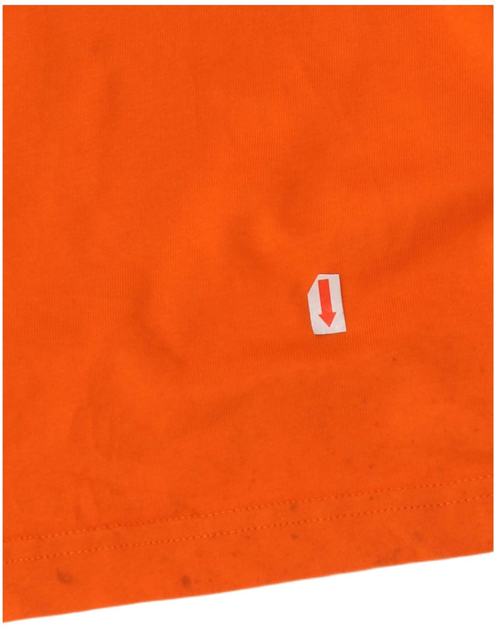 Camiseta Adidas Meninos Graphic 13-14 Anos Laranja Algodão