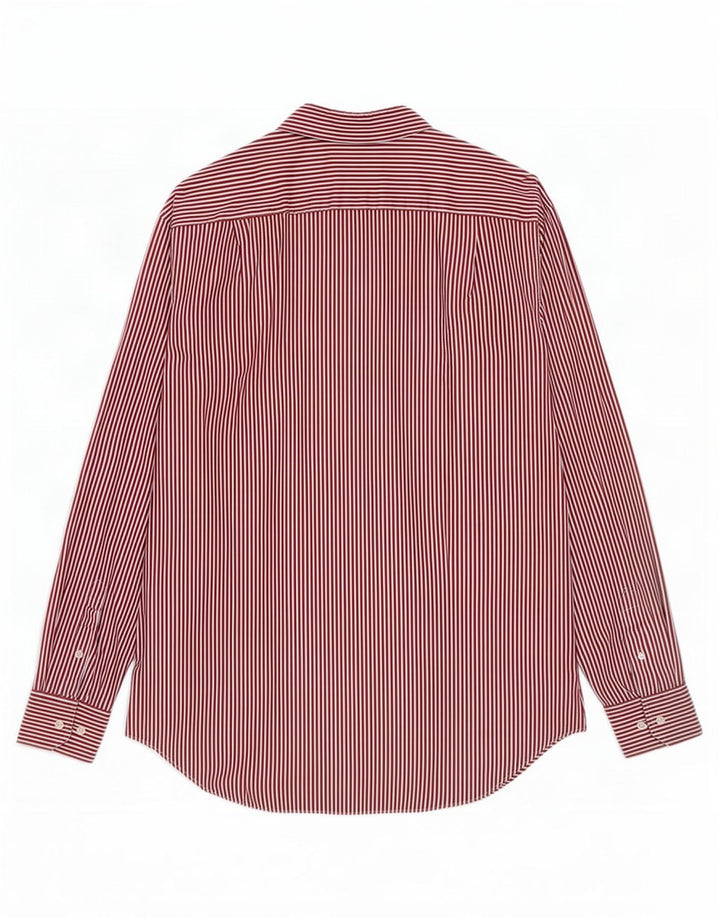 Camisa masculina de ajuste regular Marks & Spencer tamanho 42 16 1/2 listra vermelha grande